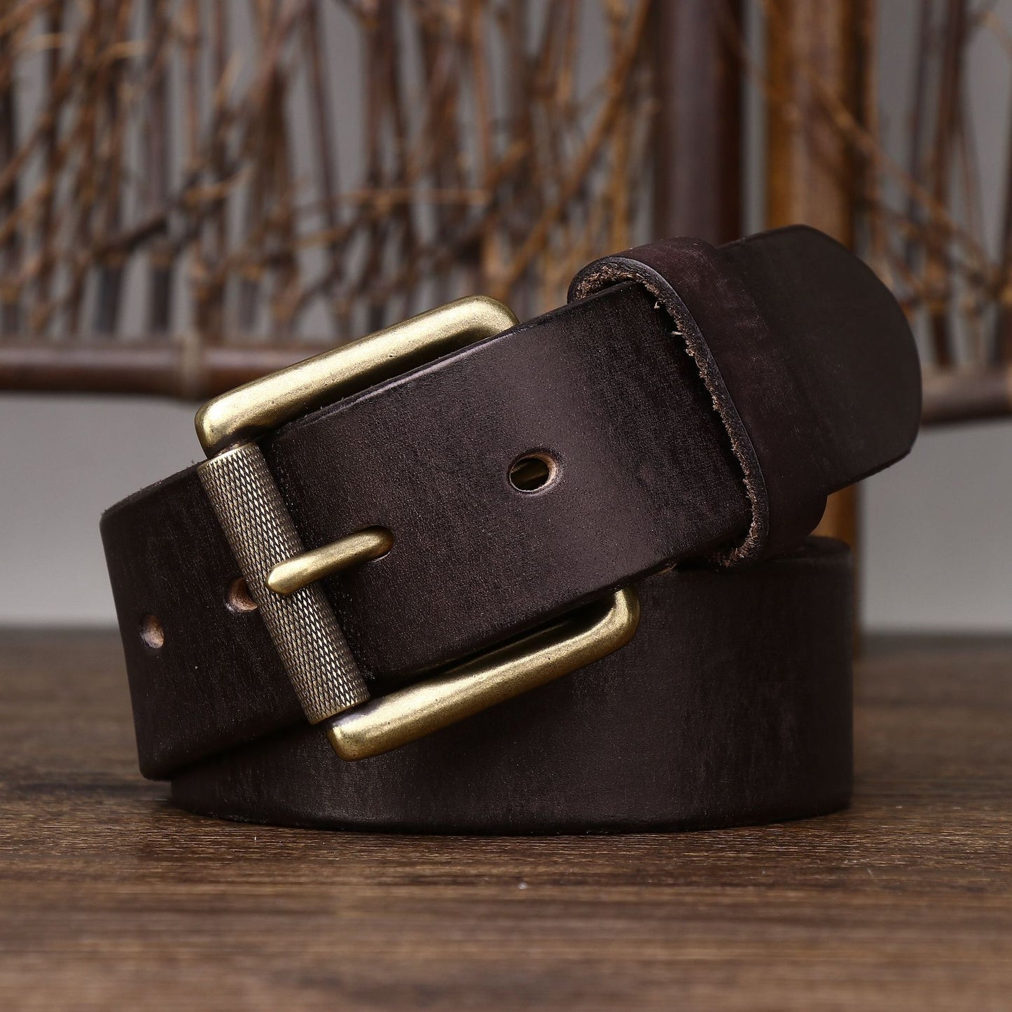 Handmade Widen And Thicken First Layer Cow Leather Belt 4CM