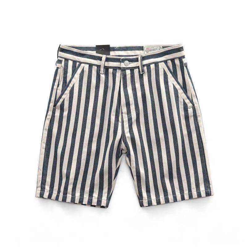 Men's Trendy Shorts Navy Blue And White