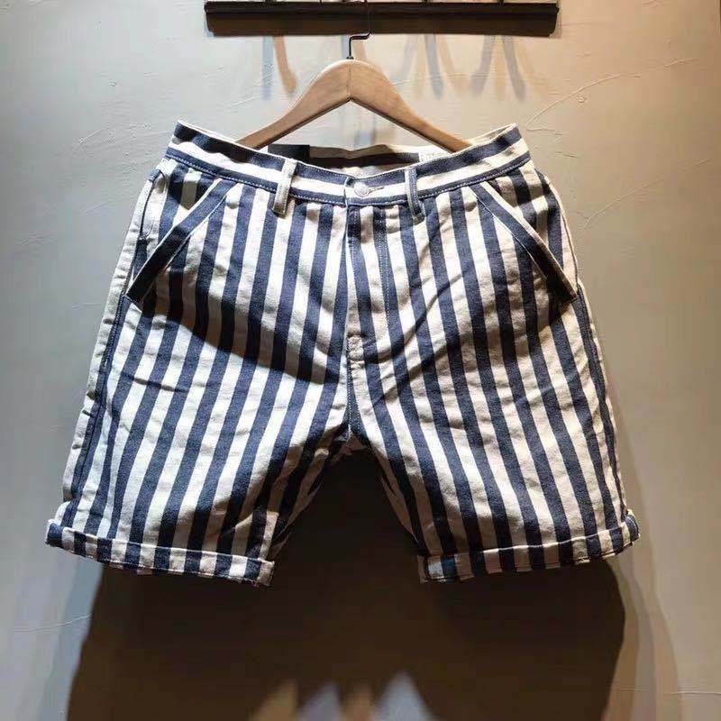 Men's Trendy Shorts Navy Blue And White
