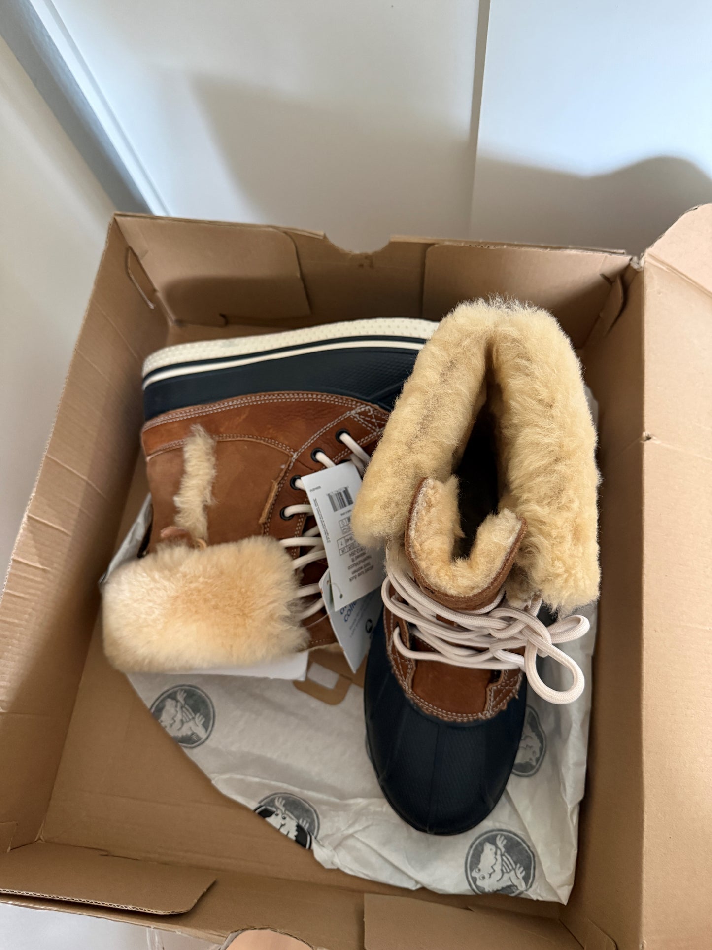 secondhand, Crocs Allcast Luxe Leather Duck Boots Women's