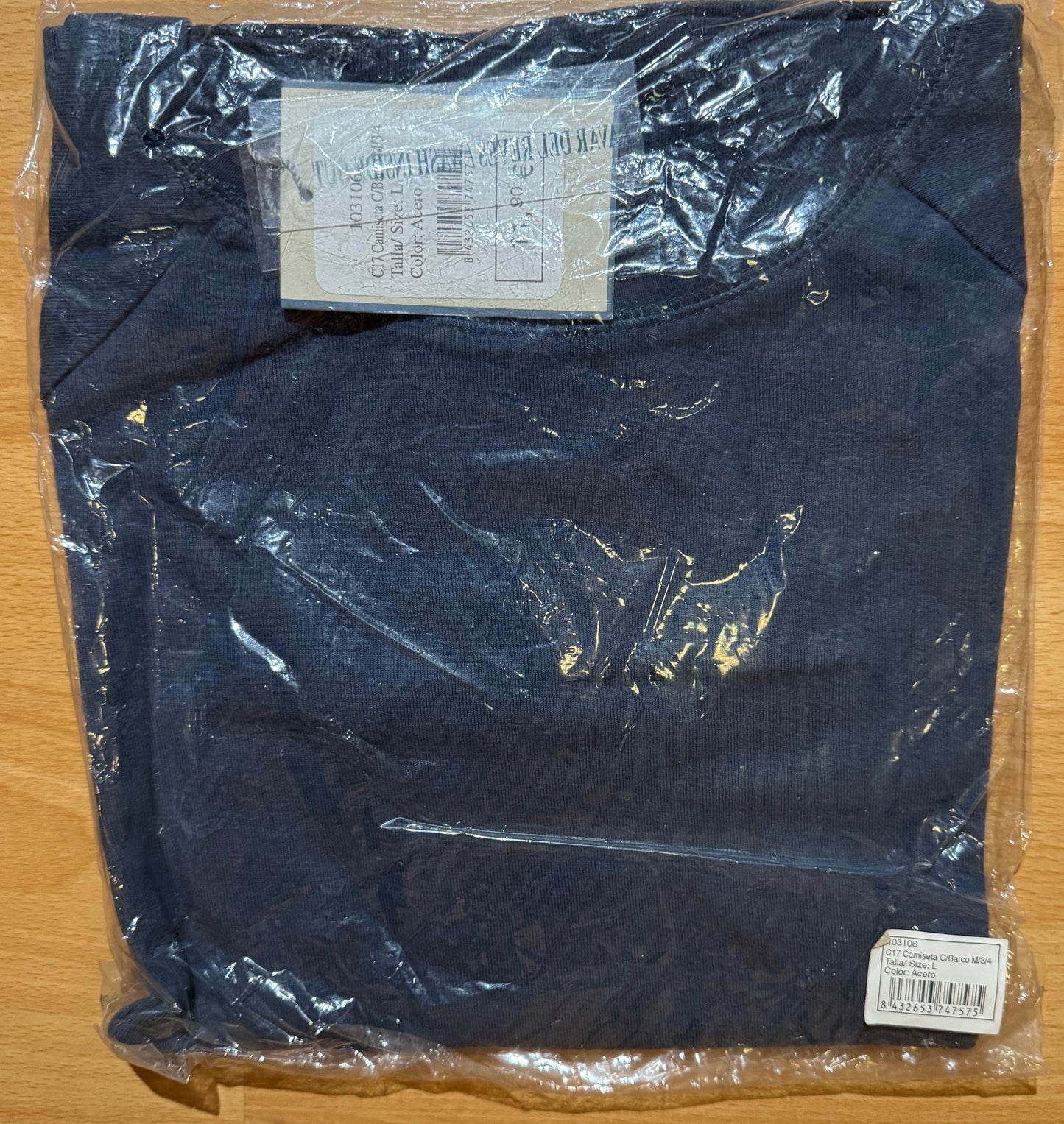 secondhand,Damen Shirt mit 3/4 Armlänge 100% Baumwolle, TRIBUNE-blue