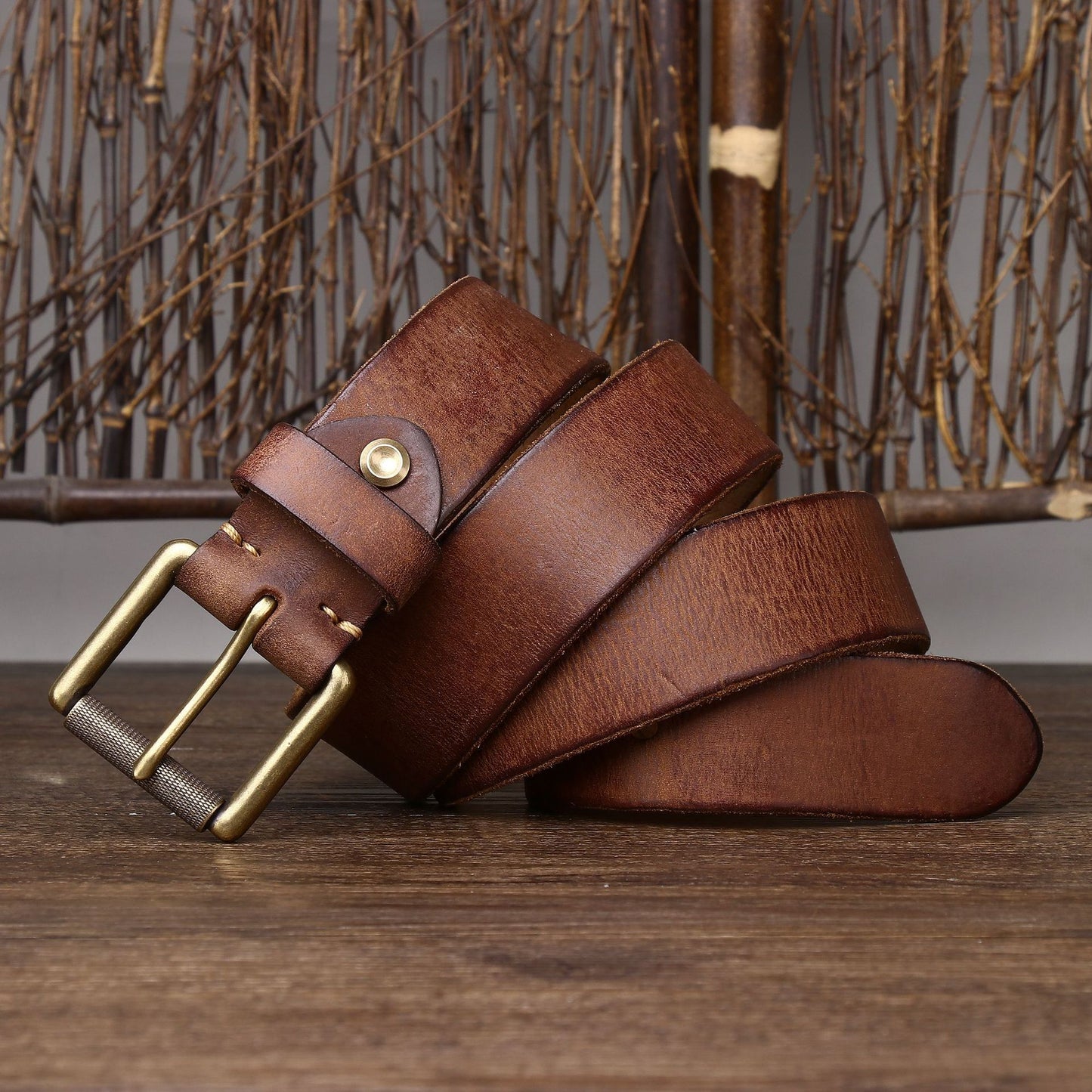 Handmade Widen And Thicken First Layer Cow Leather Belt 4CM