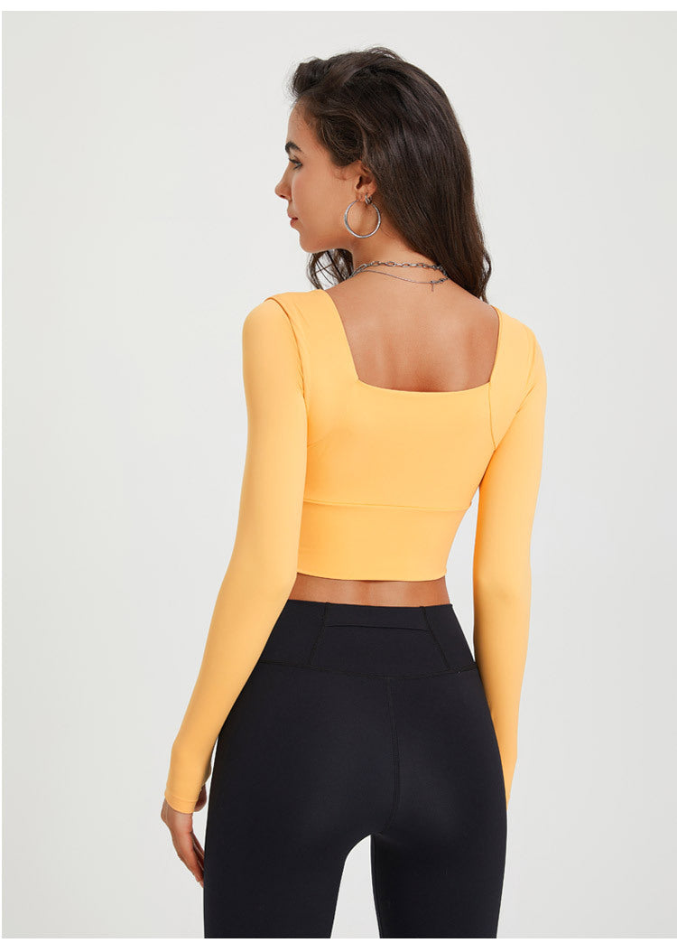 Women long Sleeve Women's Quick-drying Slim Fit Running Training Sports Workout Clothes Top