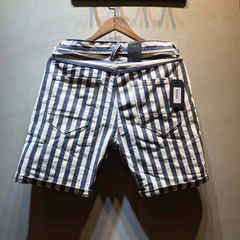 Men's Trendy Shorts Navy Blue And White