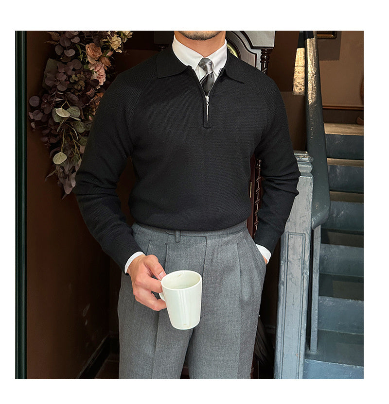 Männer Pullover, mit Reißverschluss