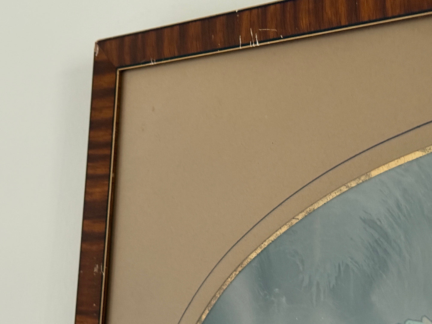 Aquarell auf Papier "Segelschiff im Wellengang"