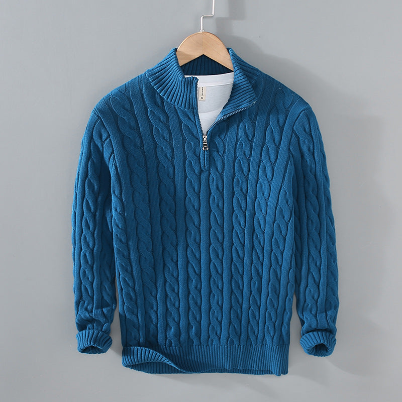 Männer Strickpullover aus reiner Baumwolle