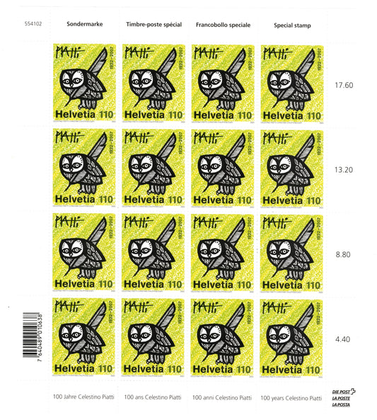 Sondermarke 100 Jahre Celestino Piatti **