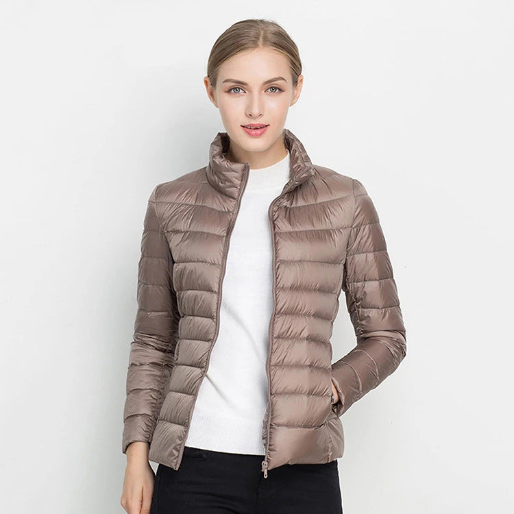 Damen Slim-Daunenjacke mit Stehkragen