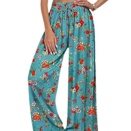 Damenhose Frühling Sommer 2026 im Boho-Stil mit weitem Bein