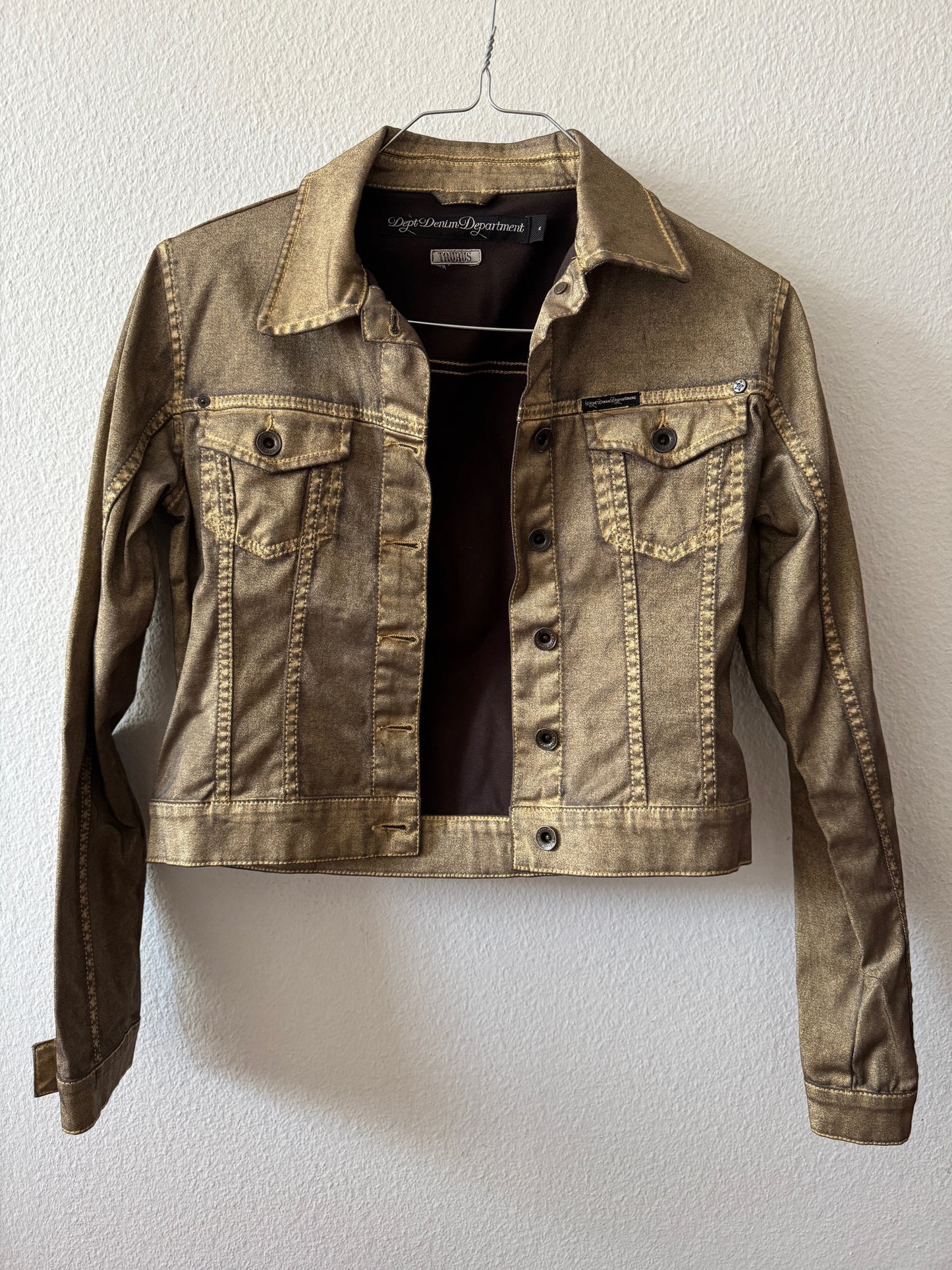 secondhand, Denim Departements"- Jeansjacke Goldfarben