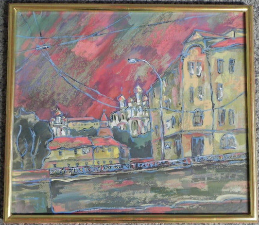 secondhand,Rar Bild aus Acryl, der 80er Jahren, Visiert