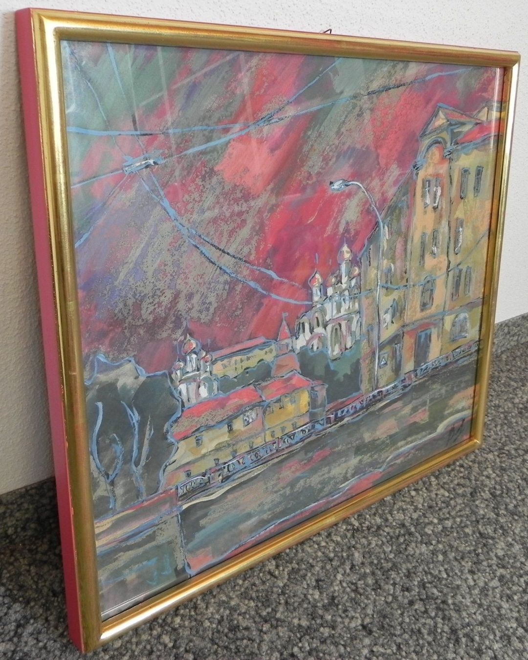 secondhand,Rar Bild aus Acryl, der 80er Jahren, Visiert