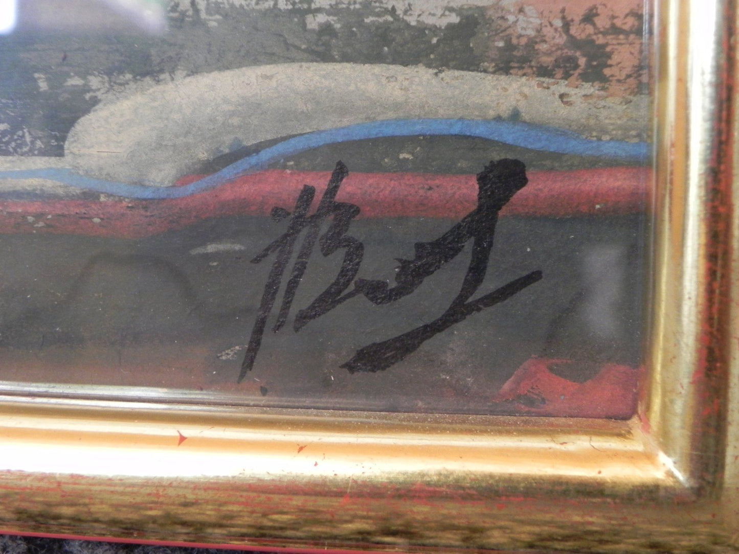 secondhand,Rar Bild aus Acryl, der 80er Jahren, Visiert